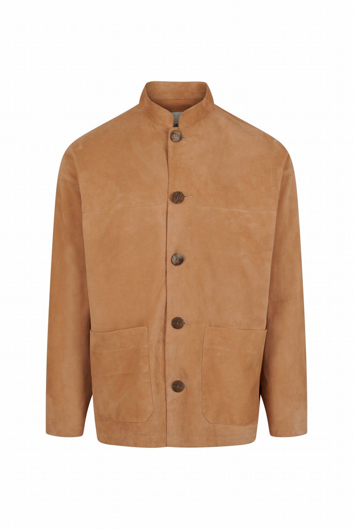 La veste col rond en cuir brun | Contemporaine | Manteaux de Cuir et La veste col rond en cuir brun | Contemporaine | Manteaux de Cuir et