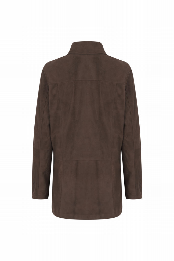 VESTE EN DAIM COTELÉE - ATHABASCA VEL NOISETTE