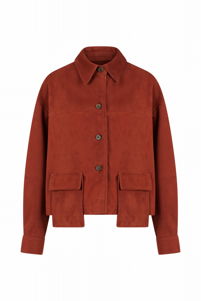 VESTE EN DAIM OVERSIZE - ALMAZAN VEL PAPRIKA