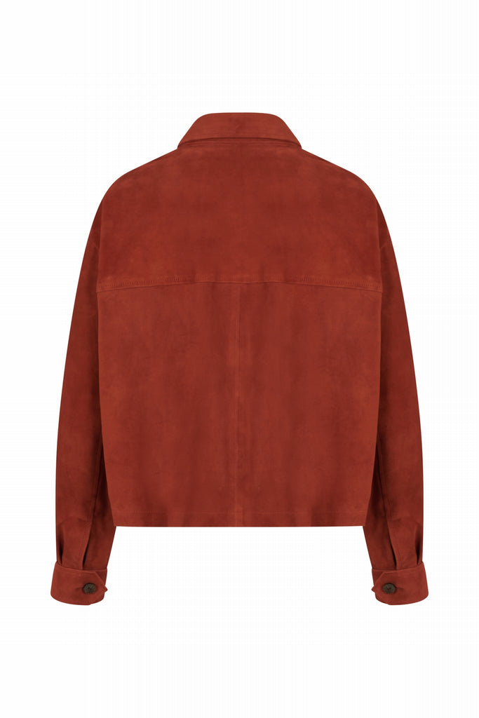 VESTE EN DAIM OVERSIZE - ALMAZAN VEL PAPRIKA