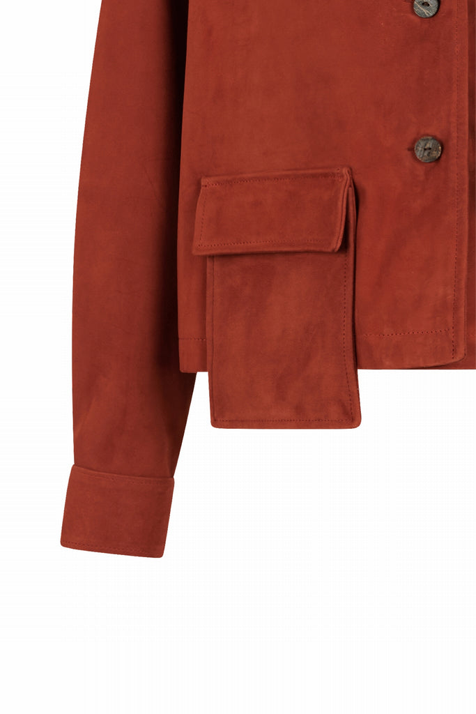 VESTE EN DAIM OVERSIZE - ALMAZAN VEL PAPRIKA