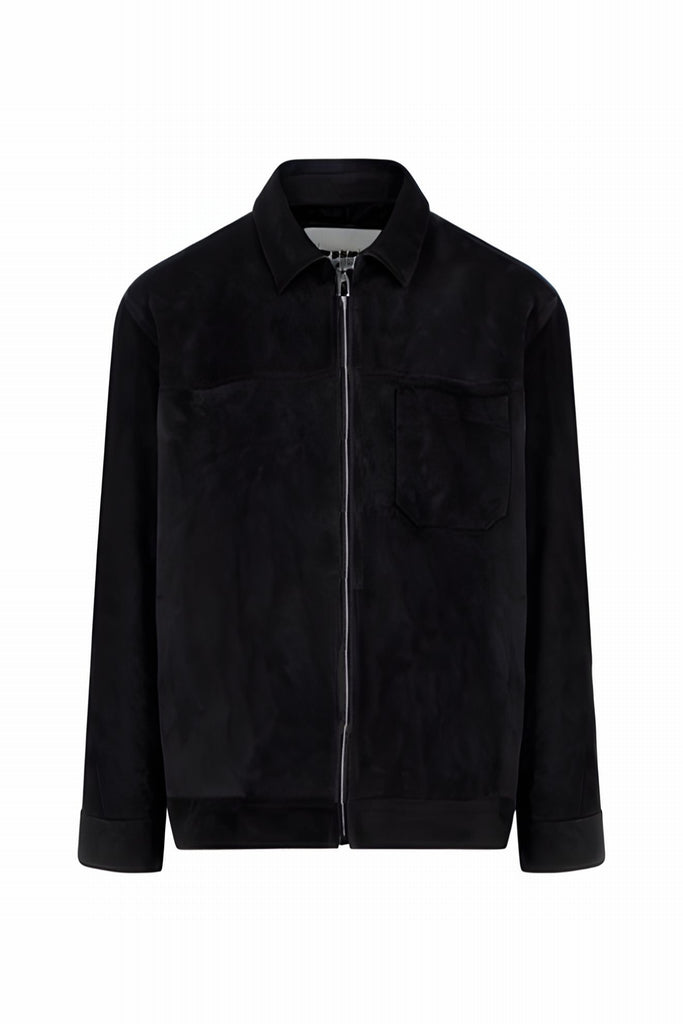 VESTE EN DAIM ZIPPÉE - REUS VEL NOIR