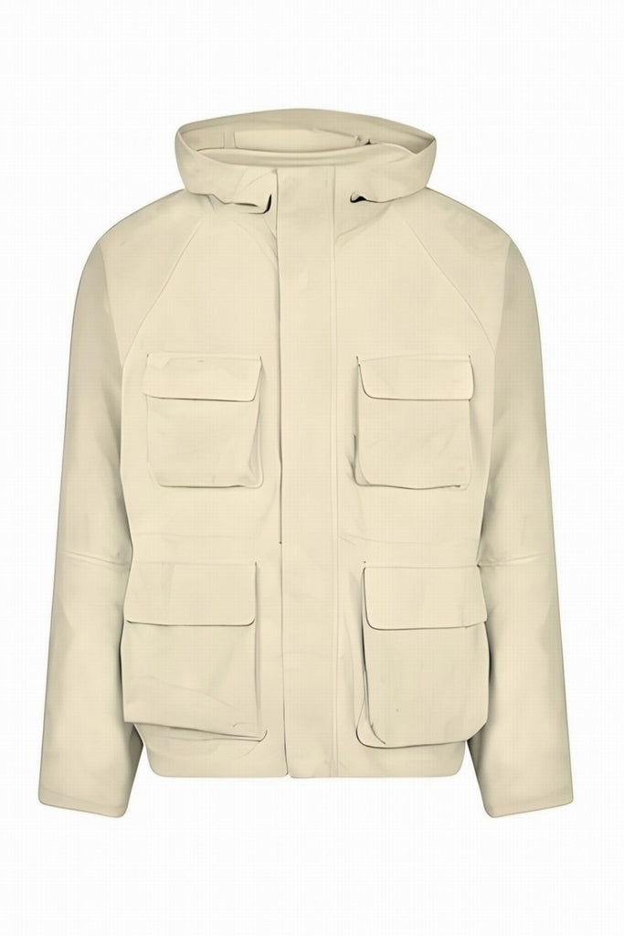 VESTE SAHARIENNE EN CUIR - JEREZ CREME