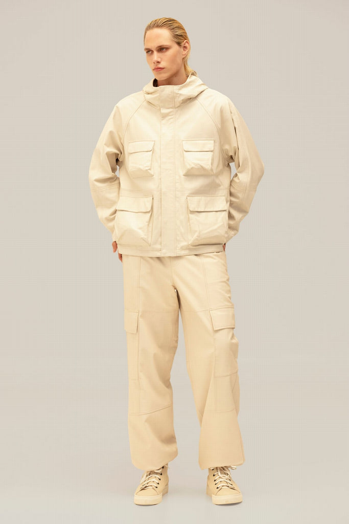 VESTE SAHARIENNE EN CUIR - JEREZ CREME