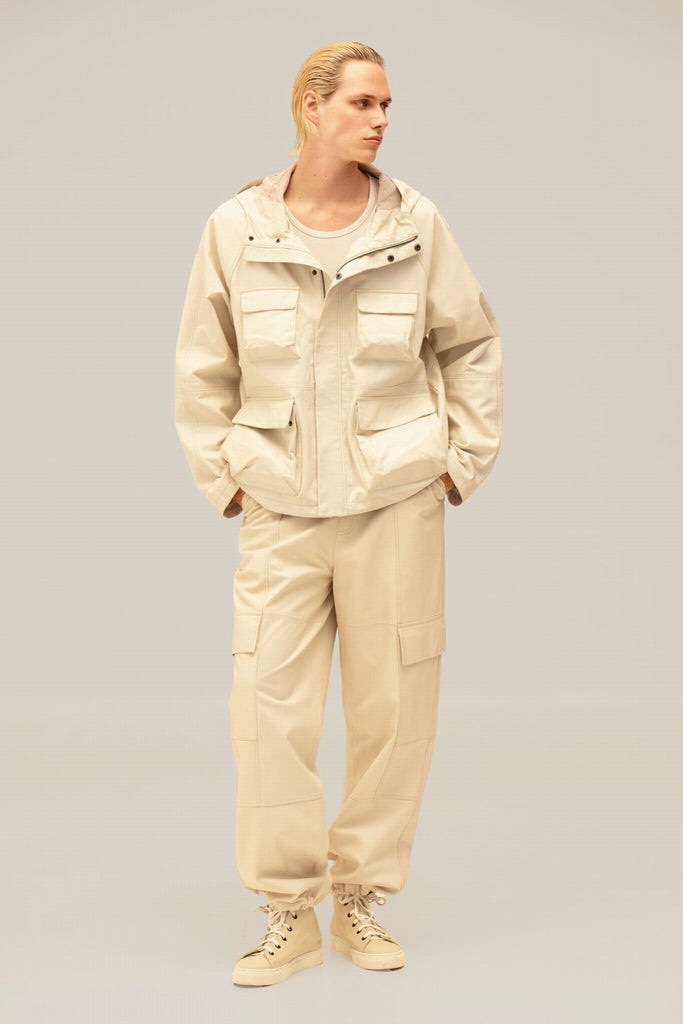 VESTE SAHARIENNE EN CUIR - JEREZ CREME