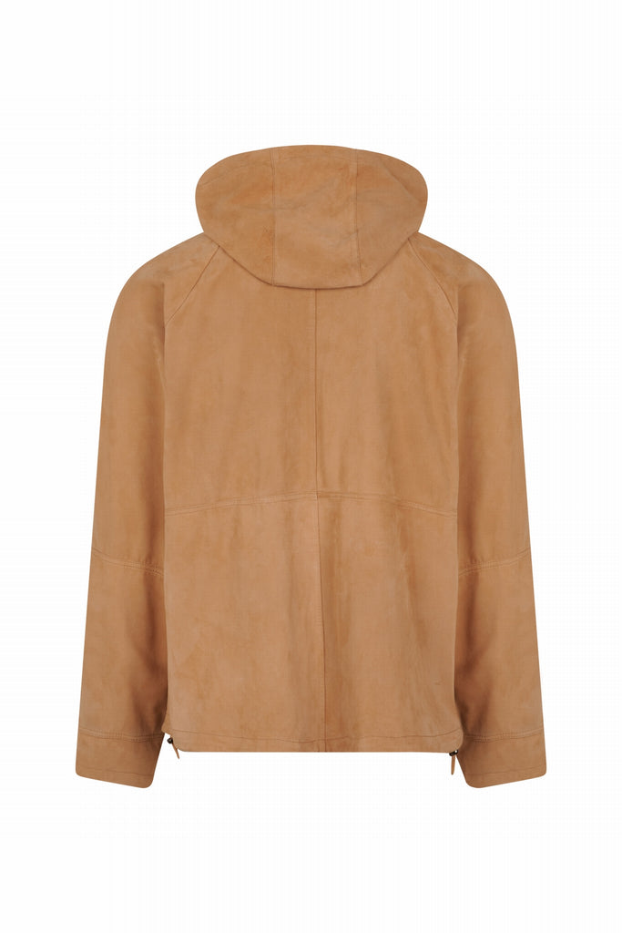 VESTE SAHARIENNE EN DAIM - JEREZ VEL BISCUIT