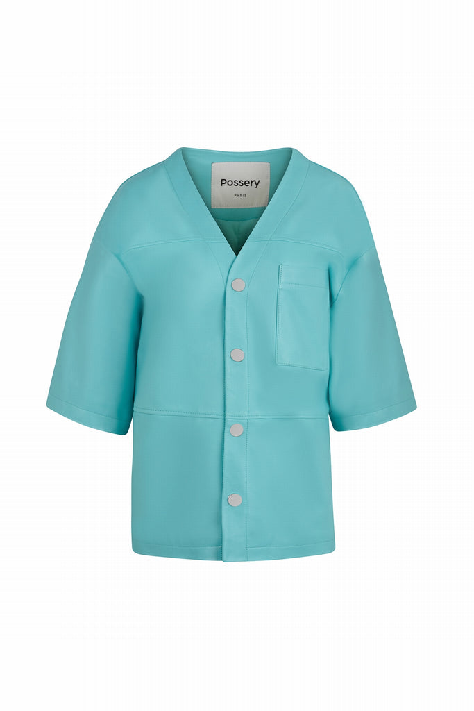VESTE TRAVAILLEUR EN CUIR - BARI WAXY TIFFANY